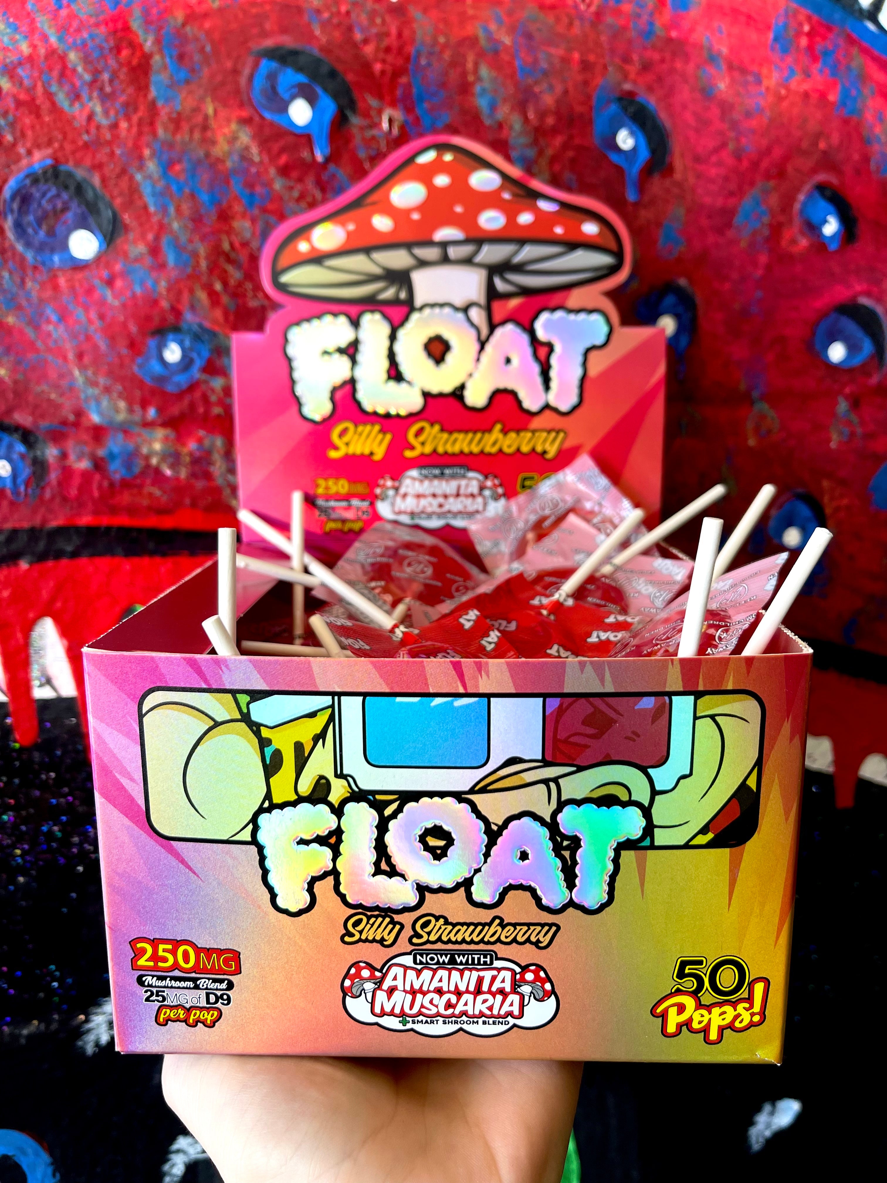 Float Mushroom + D9 Lolly Pop Silly Strawberry Weirdos Inc.