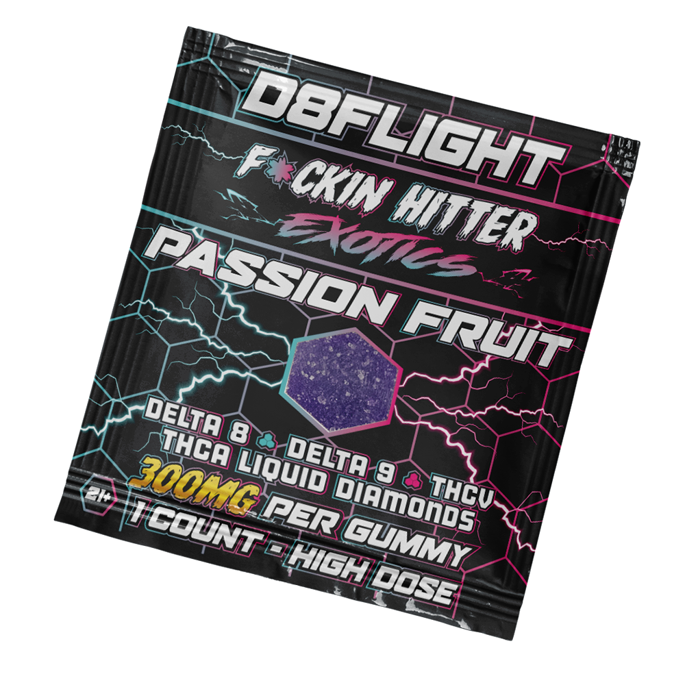D8 Flight Exotics 3000MG Passion Fruit THCA Gummies