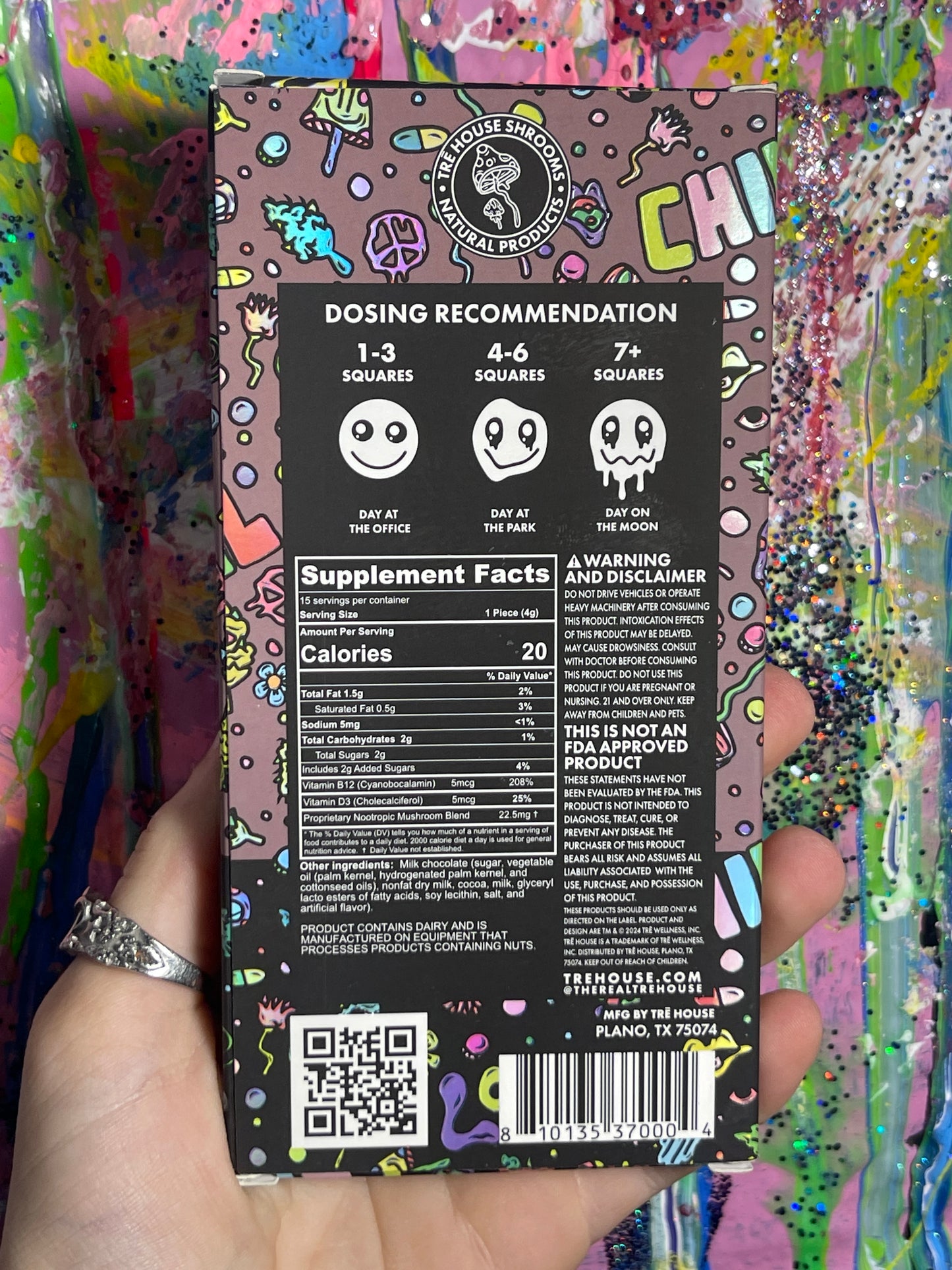 Tre House Magic Mushroom Microdose Chocolate Bar