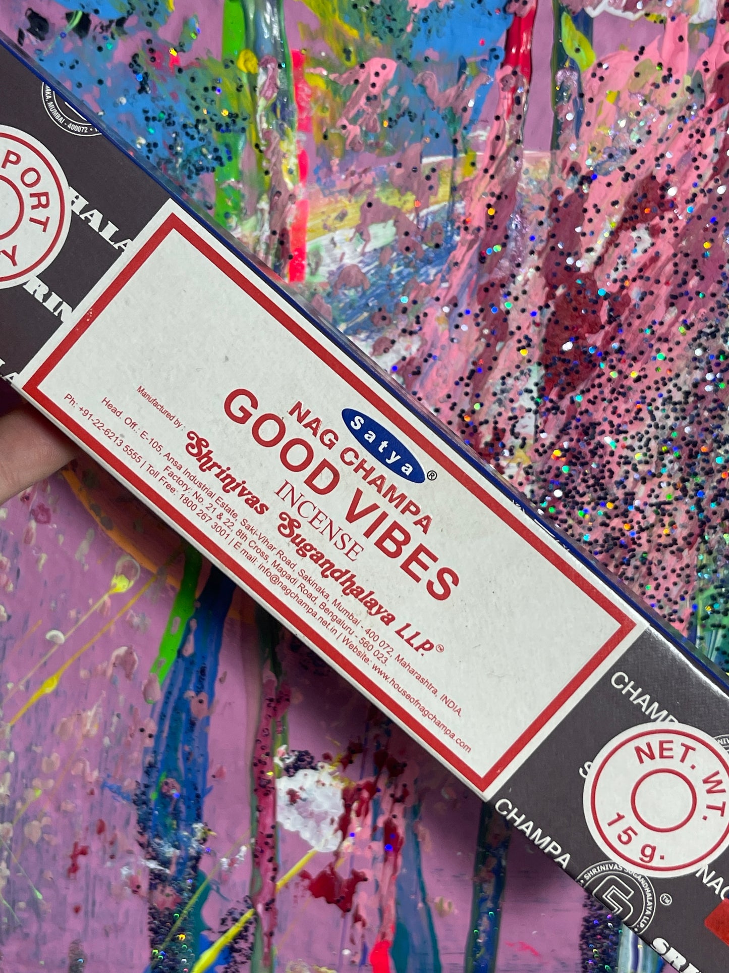 Satya Nag Champa Good Vibes Incense 1pc