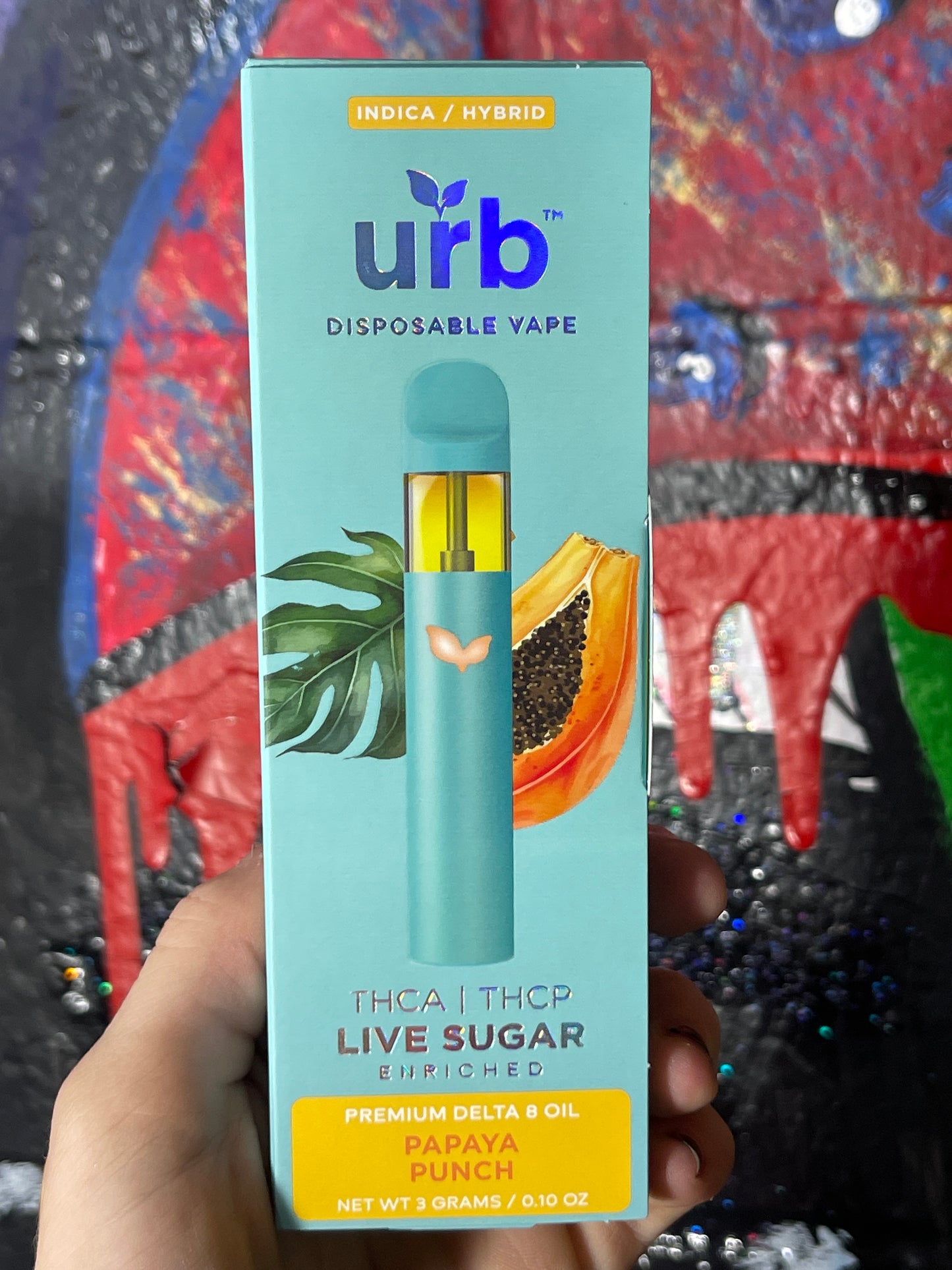 URB Live Sugar 3G Disposable Papaya Punch Indica/Hybrid Weirdos Inc.