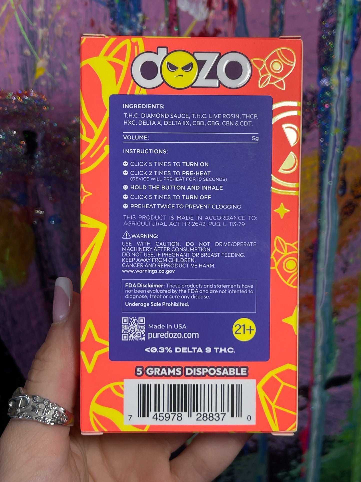 Dozo Diamond Sauce 5G Disposable Papaya Punch Hybrid